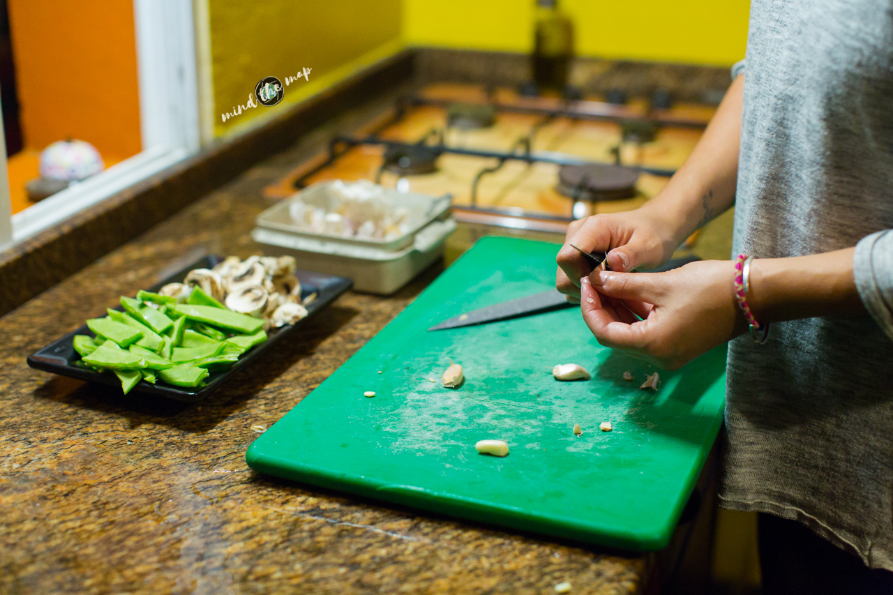 making dinner in Maktub guesthouse