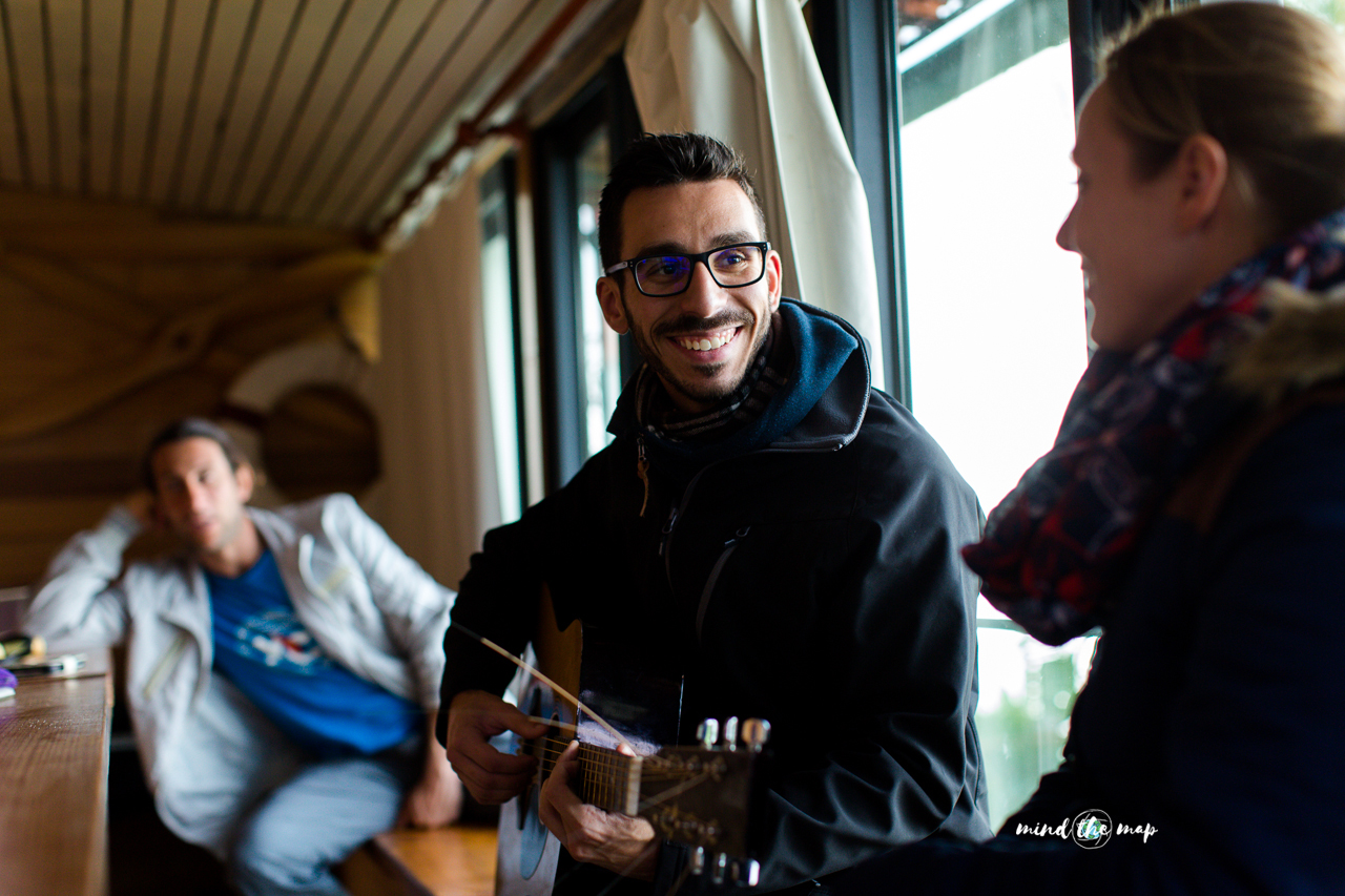 guitar playing at take-off