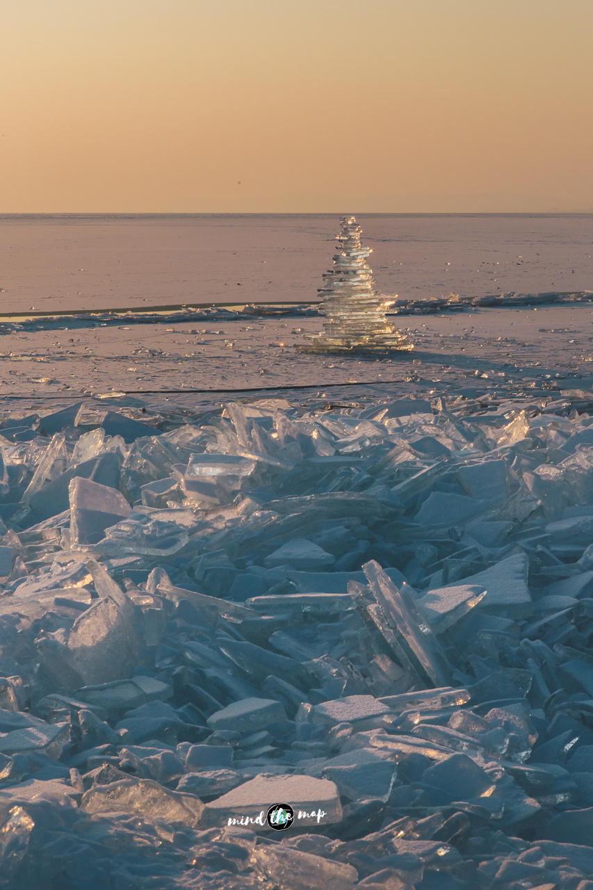 frozen Balaton ice formation