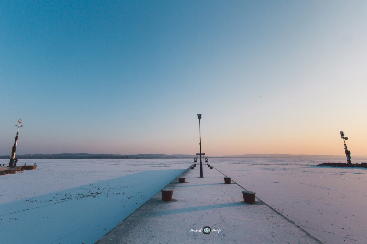 frozen Balaton Tihany