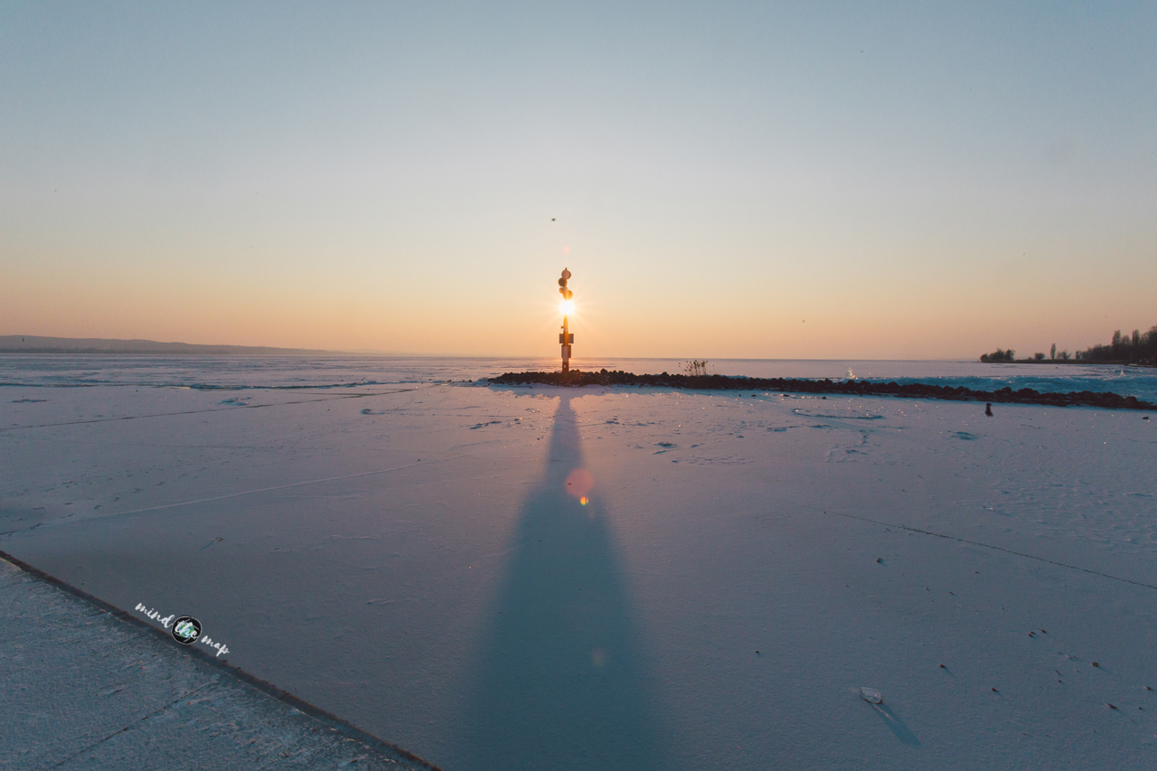 frozen Balaton Tihanyi rév
