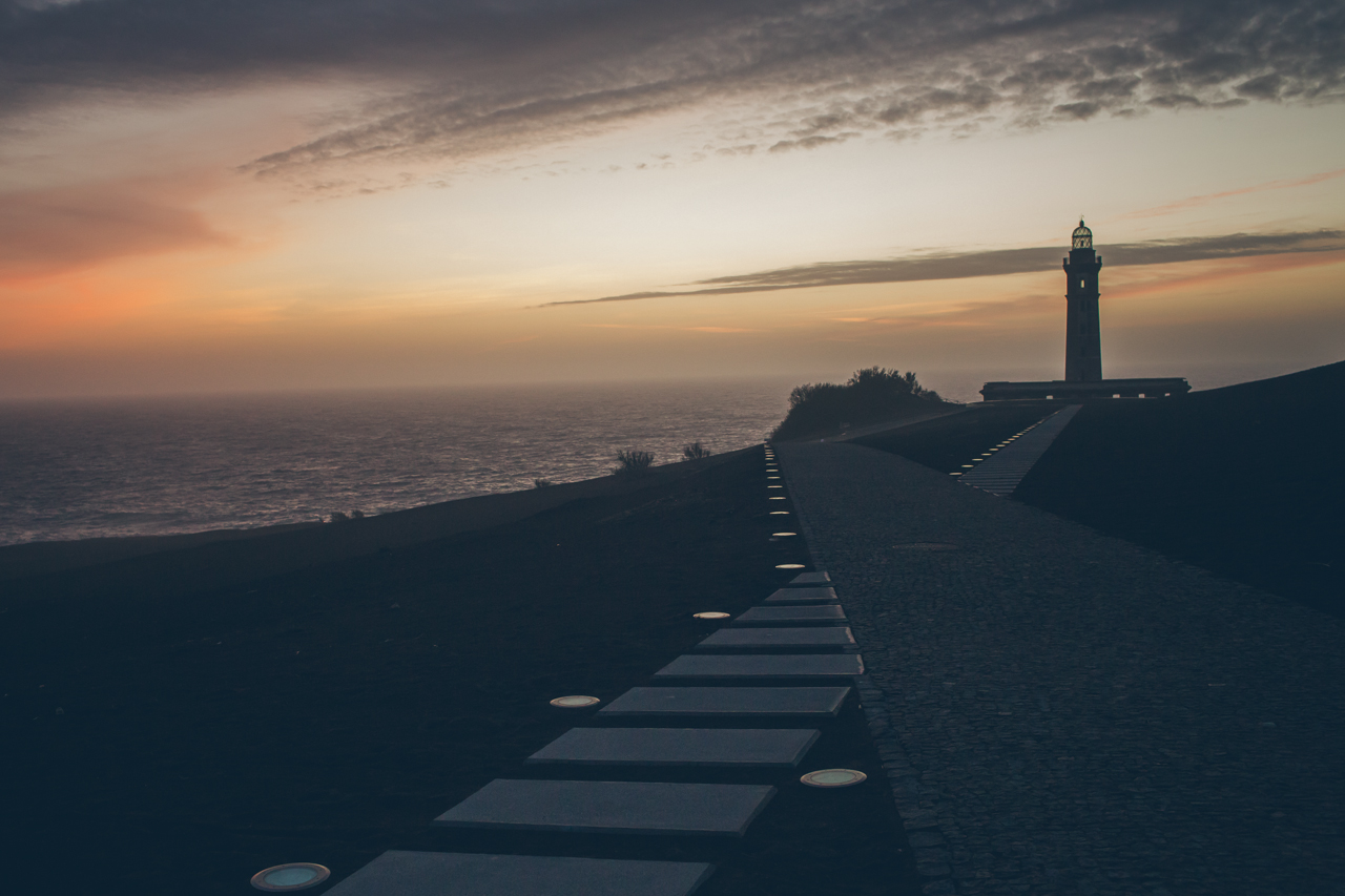 Farol lighthouse Capelinhos volcano Faial Azores