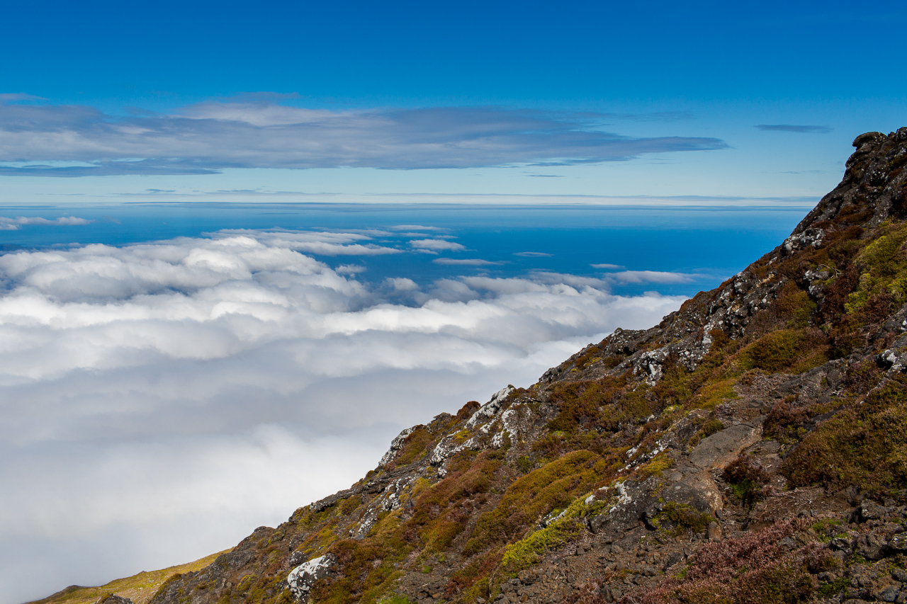 climing Pico mountain Azores