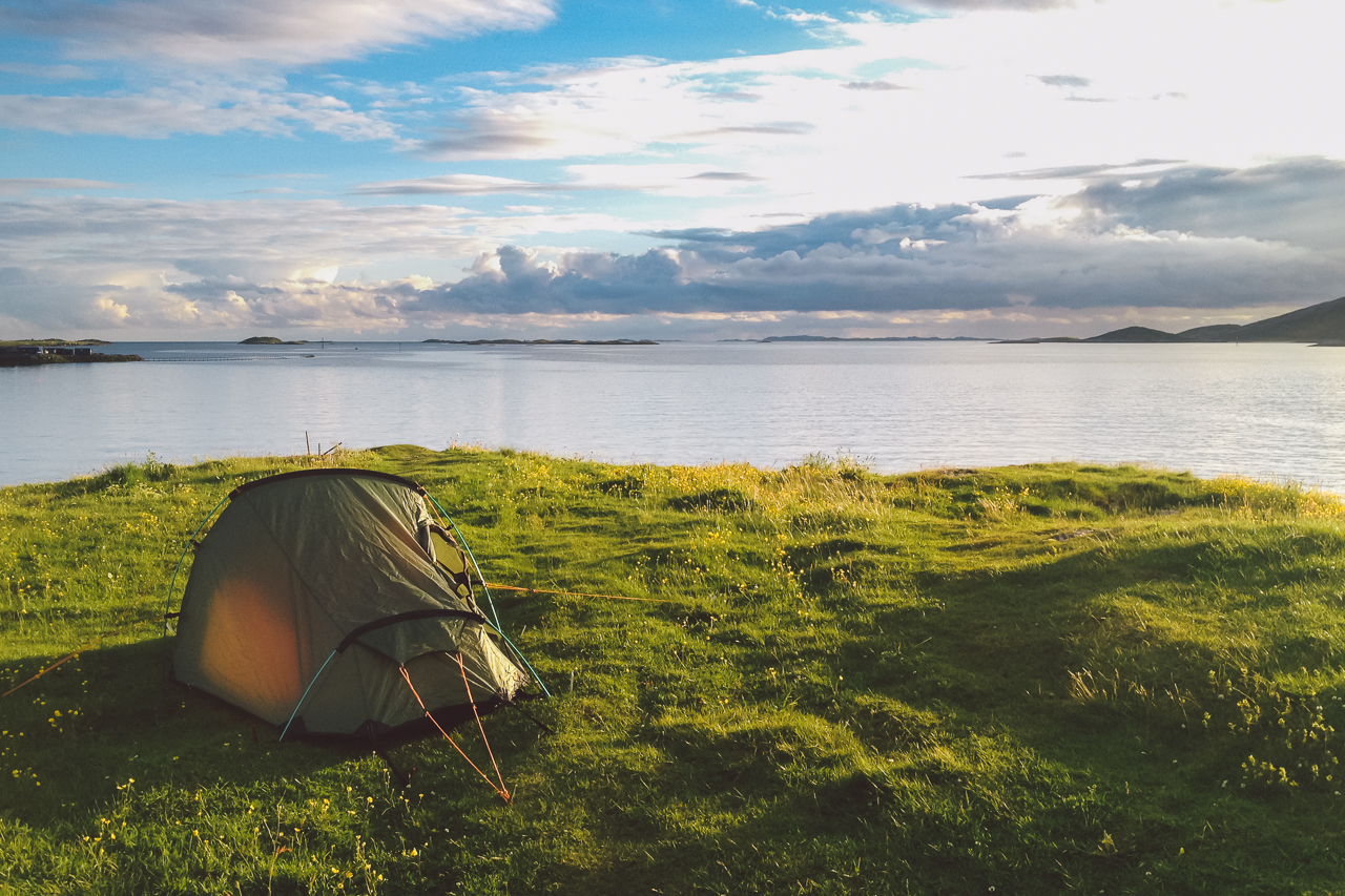 camping in the wild Bodø Norway