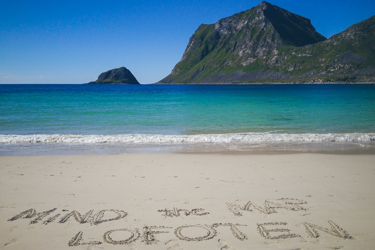 haukland lofoten norway white sandy beach