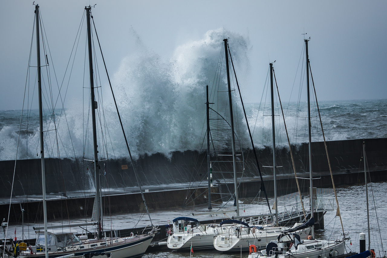 stormy weather in Calheta, Madeira island