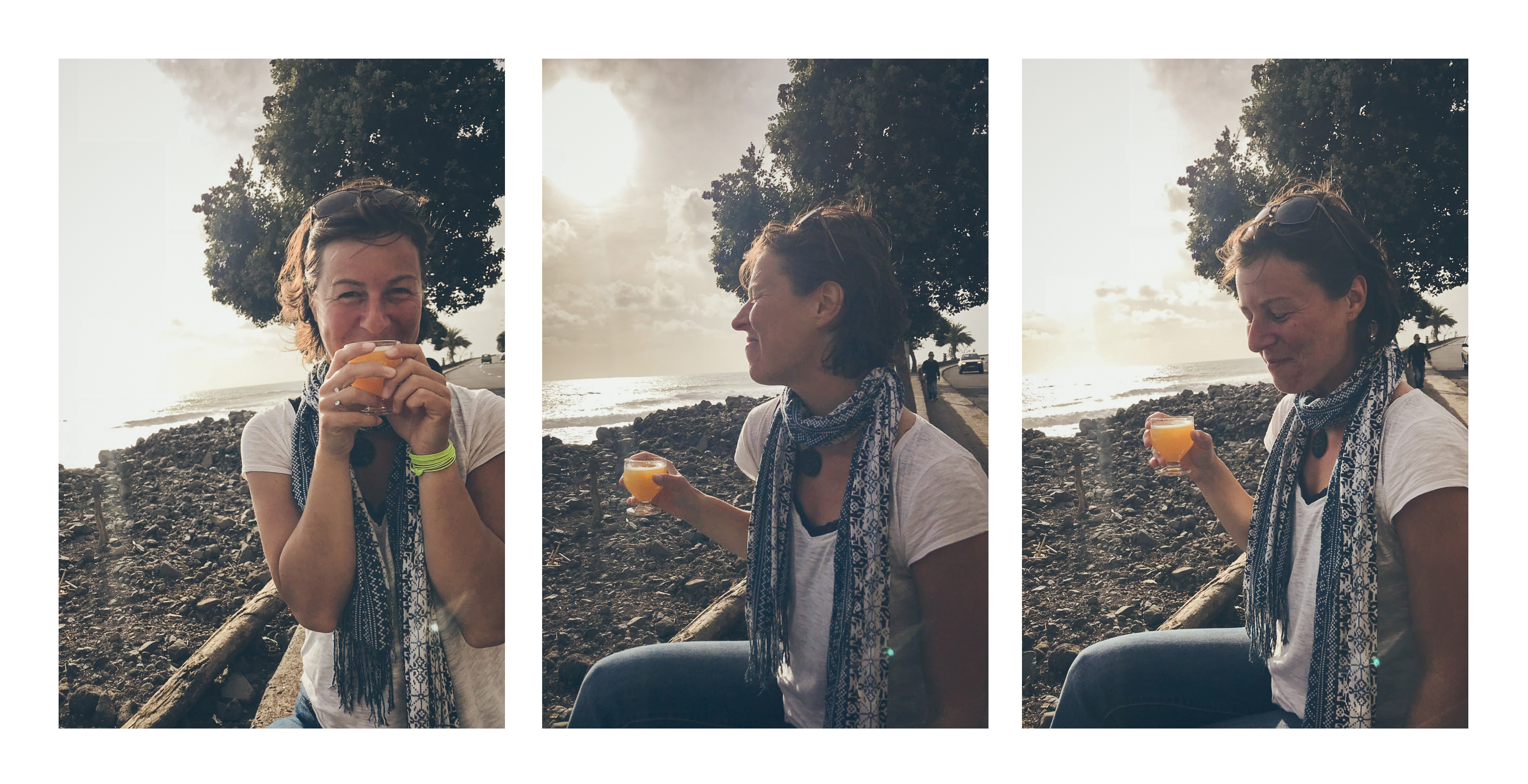 Meli on Madeira having poncha