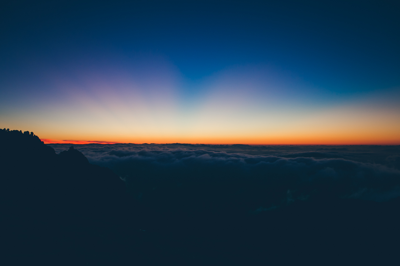 sunrise over Pico do Arieiro Madeira